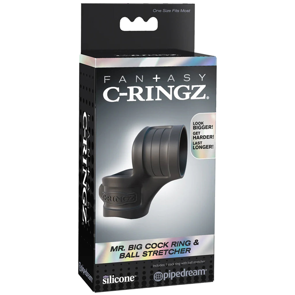 Mr. Big Cock Ring & Ball Stretcher in Black Cock Rings - Tophatter Daily Deals