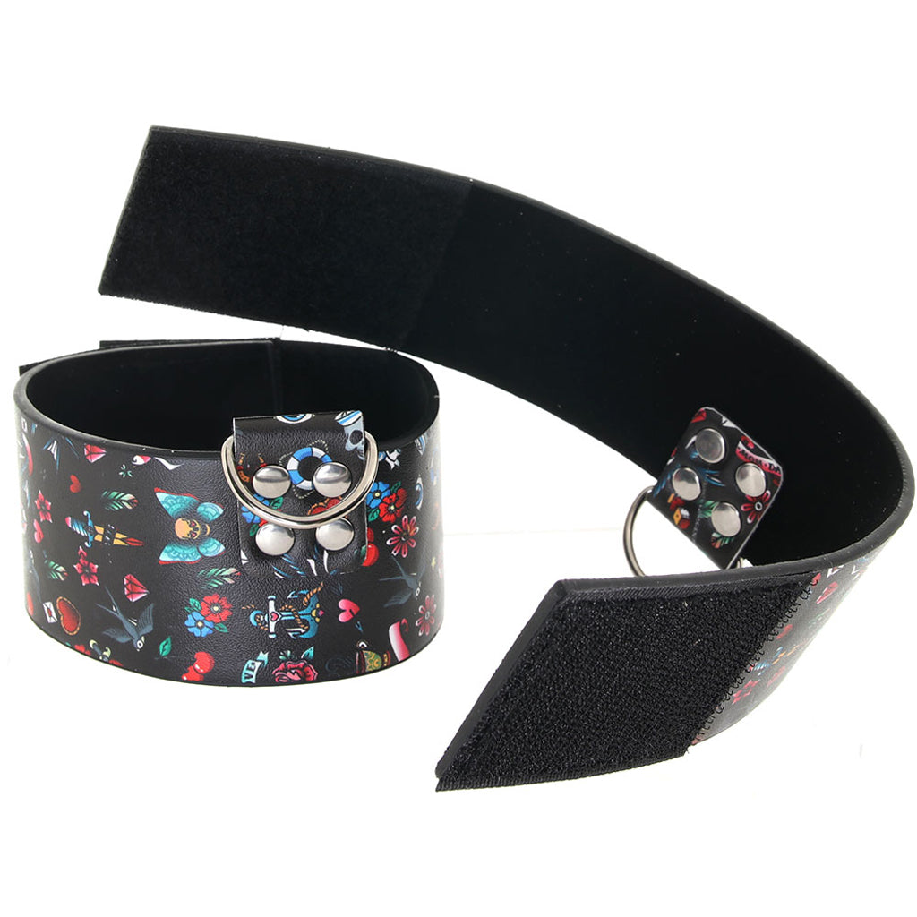 Ouch! Old School Tattoo Ankle Cuffs Bondage and Fetish > Wrist and Ankle Cuffs - Tophatter Daily Deals
