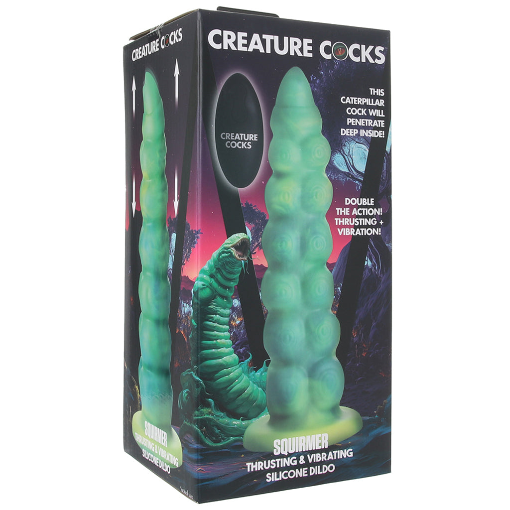 Creature Cocks Squirmer Thrusting & Vibrating Dildo Dildo Sex Toys > Fantasy Dildos - Tophatter Daily Deals