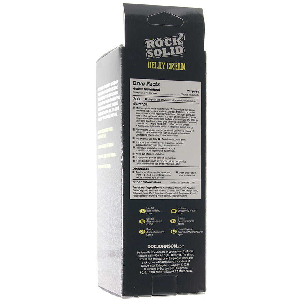 Rock Solid Delay Cream in 2oz - Tophatter's Adult Products Lubes and Lotions > Female Enhancement - Tophatter Daily Deals