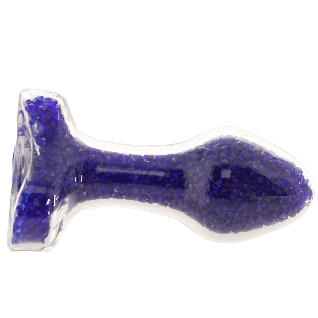 Oh My Gem Lustre Glass Butt Plug in Blue - Tophatter's Adult Sex Toys Online Anal Sex Toys > Butt Plugs - Tophatter Daily Deals