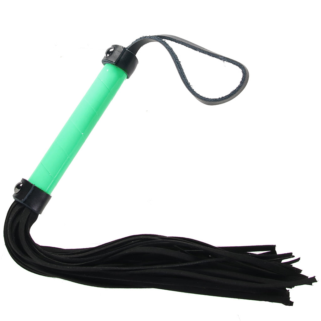 Electra Play Things Flogger in Neon Green - Tophatter's Adult Sex Toys Online Bondage and Fetish > Whips and Crops - Tophatter Daily Deals