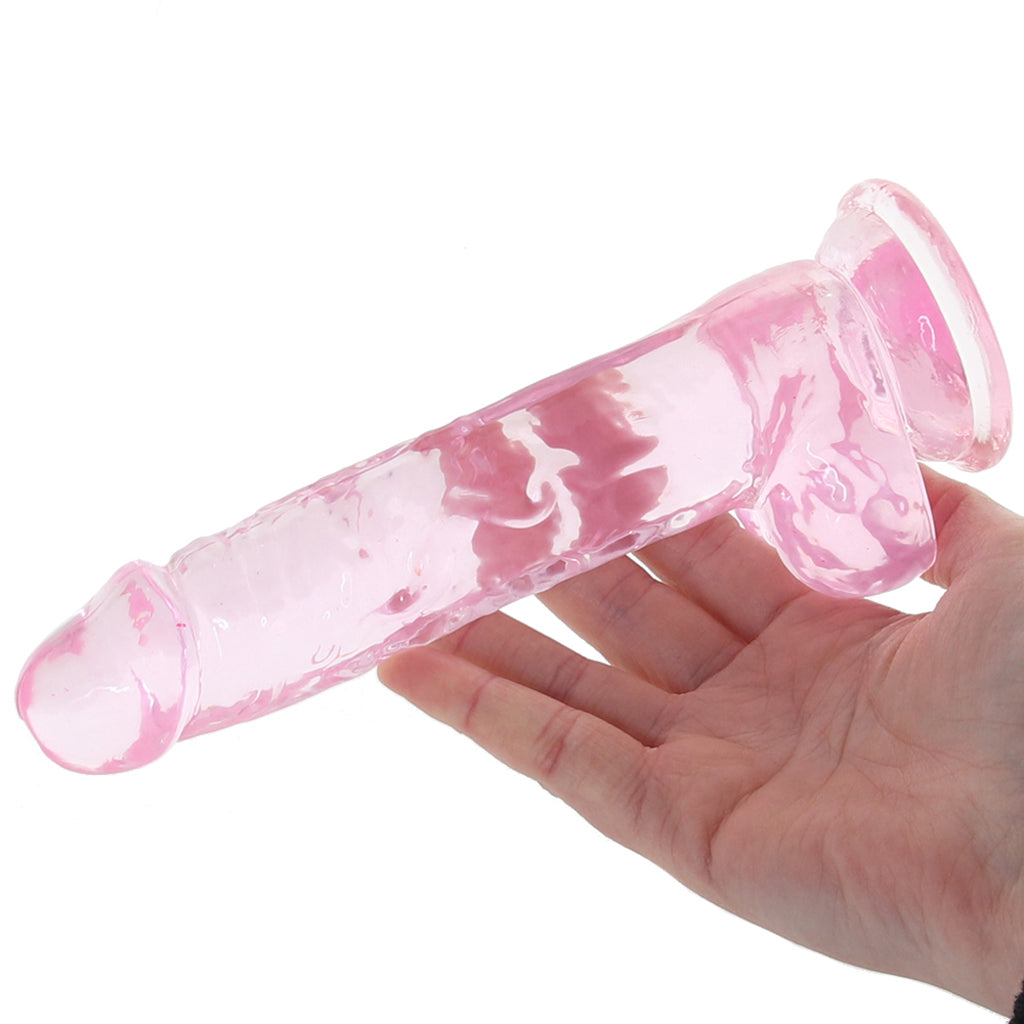 Naturally Yours 7 Inch Crystalline Dildo in Rose - Tophatter's Adult Products Dildo Sex Toys > Realistic Dildos - Tophatter Daily Deals