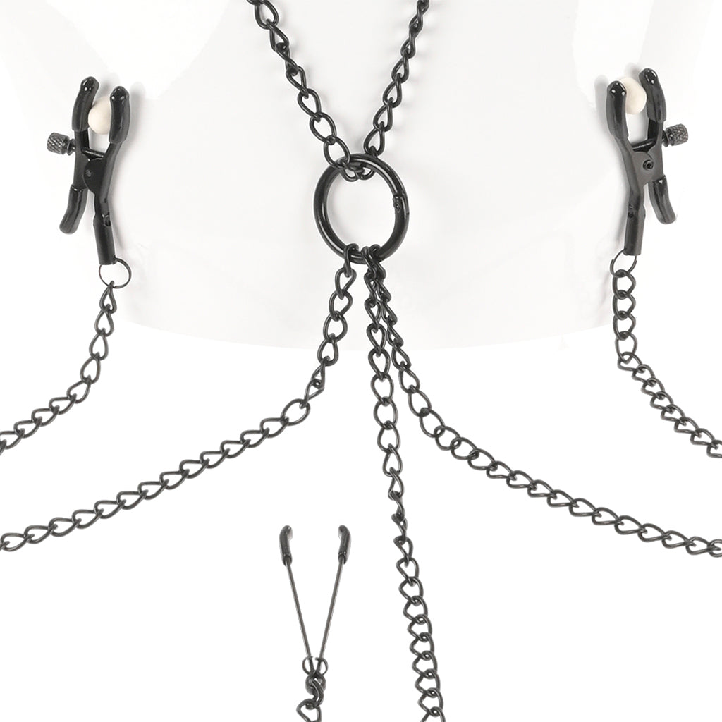 Saffron Nipple to Clit Set Bondage and Fetish > Nipple Stimulators & Clamps - Tophatter Daily Deals