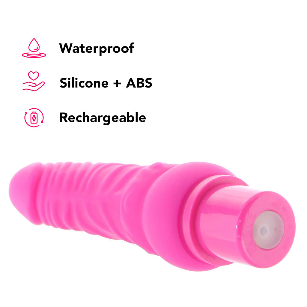 Power Stud Rechargeable Curvy Vibe in Pink Vibrators > Realistic Vibrator Dildos - Tophatter Daily Deals