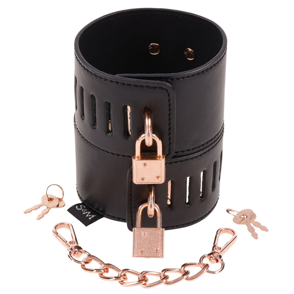 Sex & Mischief Brat Locking Cuffs Bondage and Fetish > Wrist and Ankle Cuffs - Tophatter Daily Deals