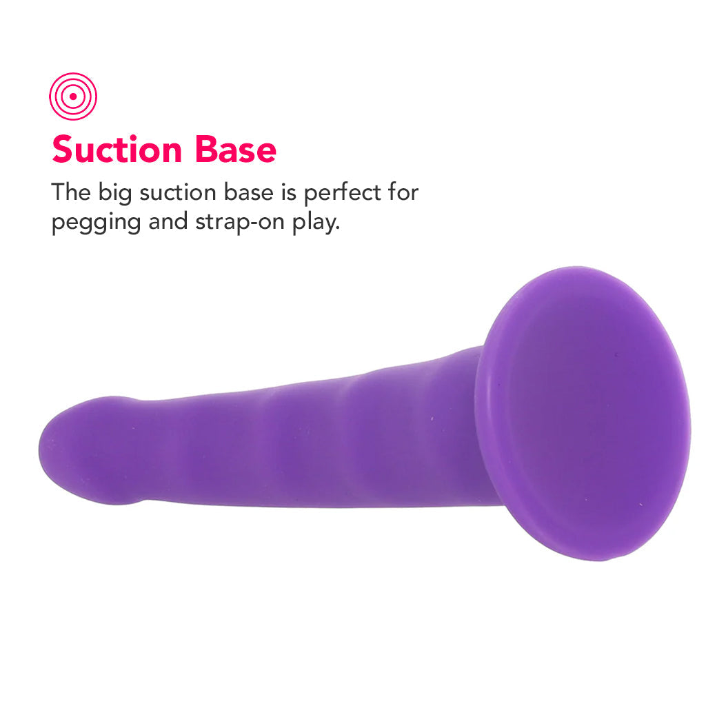 PinkCherry Premium 6.5 Inch Purple Silicone Wavy Dildo Dildo Sex Toys > G-Spot Dildos - Tophatter Daily Deals