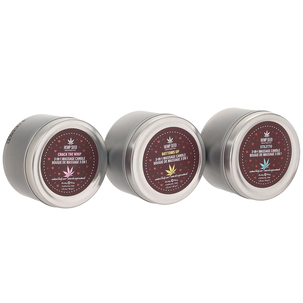 Lover's 3-in-1 Massage Candle Trio in 3 x 1.75oz/50g Lubes and Lotions > Erotic Massage Oils - Tophatter Daily Deals