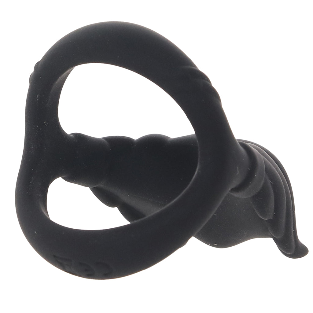 Rocky Silicone Vibrating Dual C-Ring Cock Rings - Tophatter Daily Deals