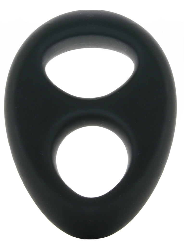 Renegade Romeo Soft Silicone Dual Ring in Black - Tophatter's Adult Products Cock Rings - Tophatter Daily Deals