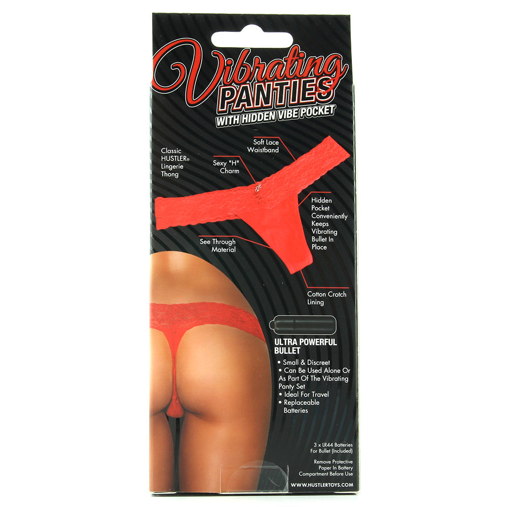 Vibrating Panties with Hidden Vibe Pocket Red /M Vibrators > Wearable & Panty Vibrators - Tophatter Daily Deals