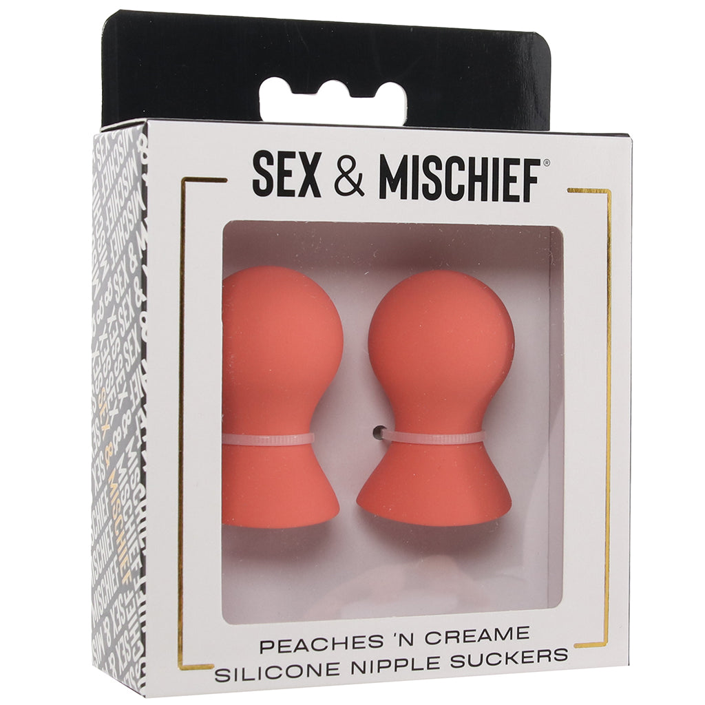 S&M Peaches 'n CreaMe Silicone Nipple Suckers Bondage and Fetish > Nipple Stimulators & Clamps - Tophatter Daily Deals