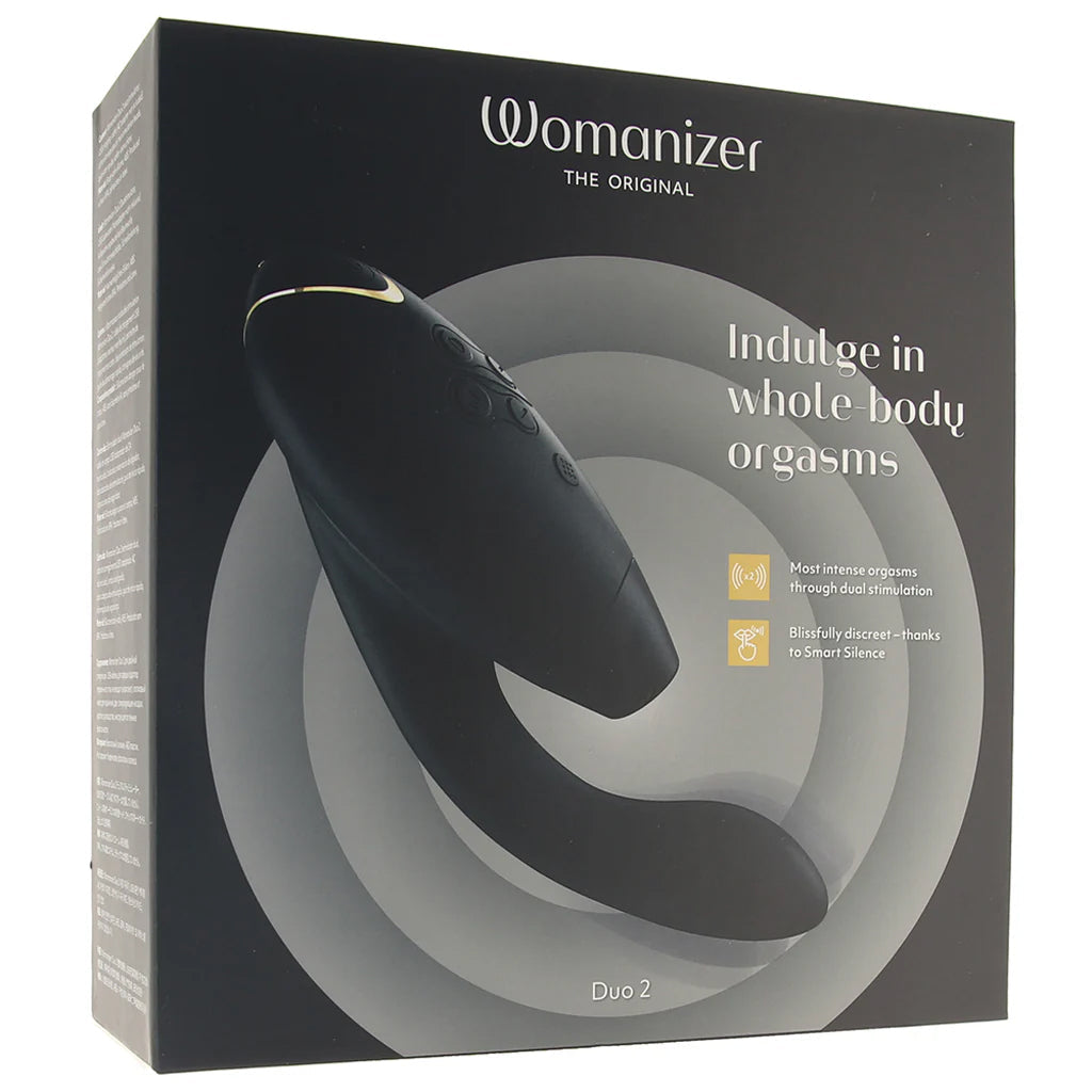 Womanizer Duo 2 Clitoral & G-Spot Stimulator in Black Vibrators > Clitoral Suction & Stimulation - Tophatter Daily Deals