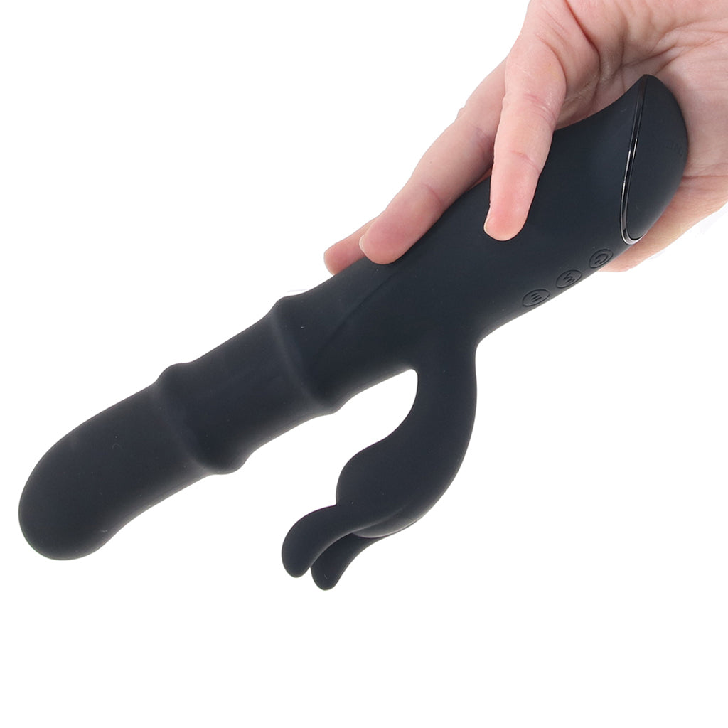 Ringmaster Sliding Rabbit Vibe in Black Vibrators > Rabbit Vibrators - Tophatter Daily Deals