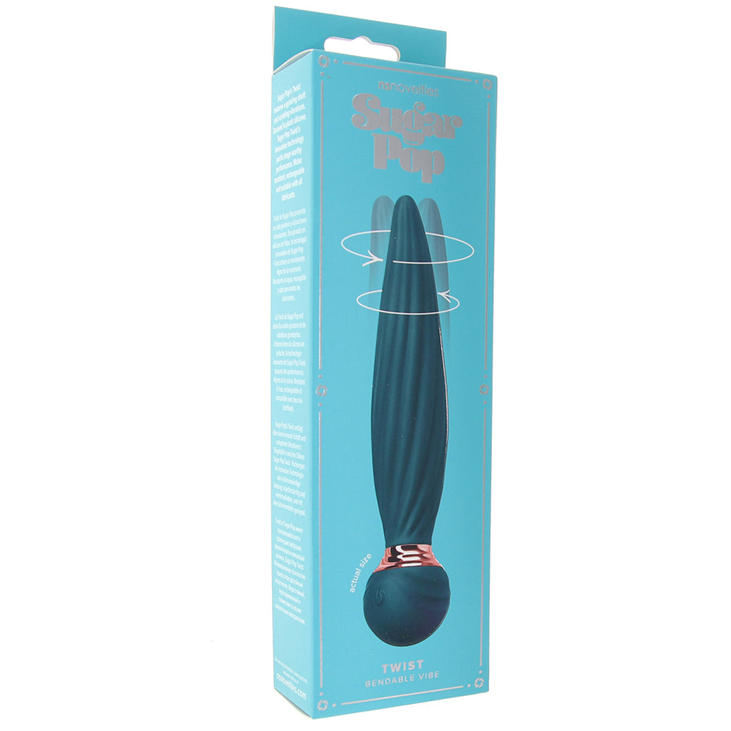 Sugar Pop Twist Bendable Vibe in Teal - Tophatter's Vibrator Deals Online Vibrators > Clitoral Stimulators - Tophatter Daily Deals