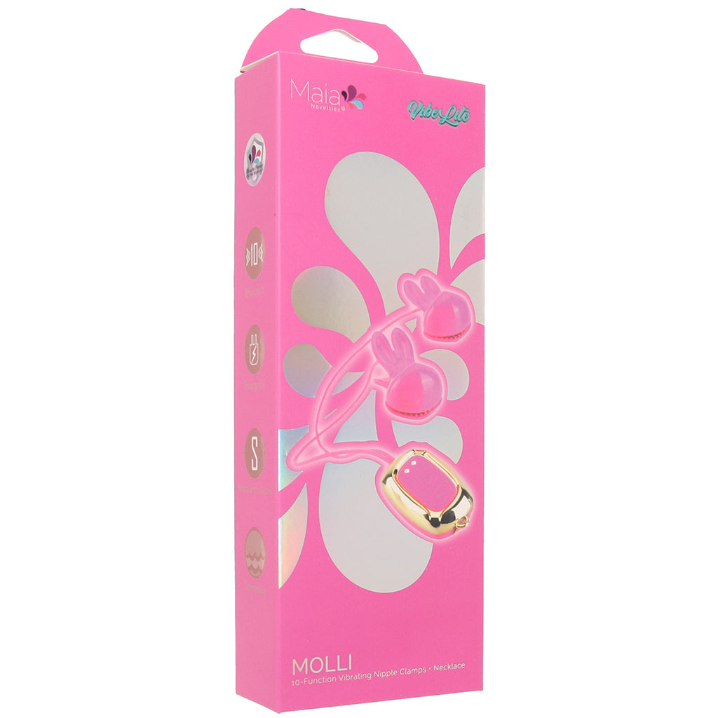 Molli Vibrating Nipple Clamps - Tophatter's Adult Sex Toys Online Bondage and Fetish > Nipple Stimulators & Clamps - Tophatter Daily Deals