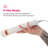 PinkCherry Premium Powered Wand in White Vibrators > Wands - Tophatter Daily Deals