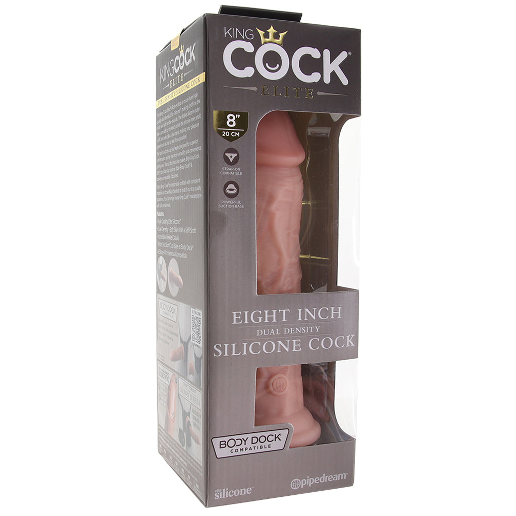 King Cock Elite Dual Density 8 Inch Silicone Cock in Light Dildo Sex Toys > Realistic Dildos - Tophatter Daily Deals