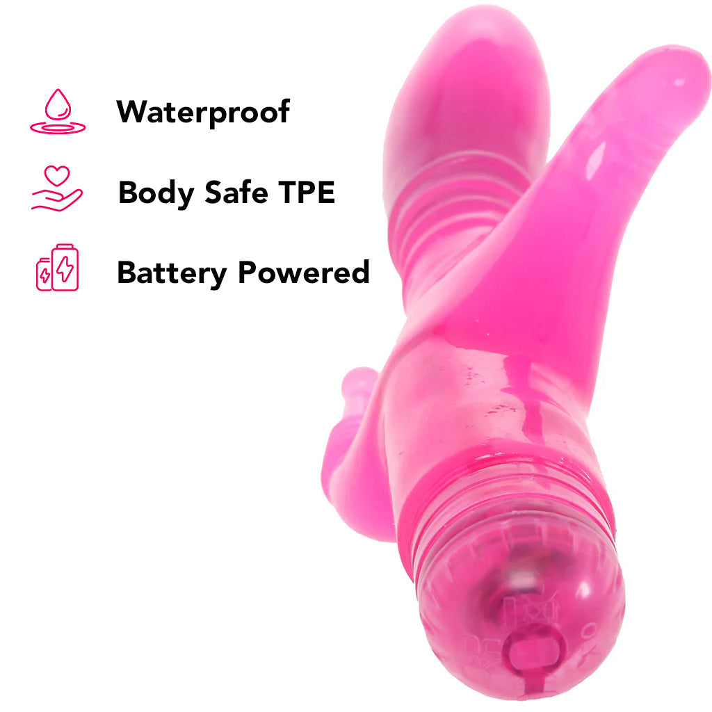Triple Tease Vibe in Pink Vibrators > Rabbit Vibrators - Tophatter Daily Deals