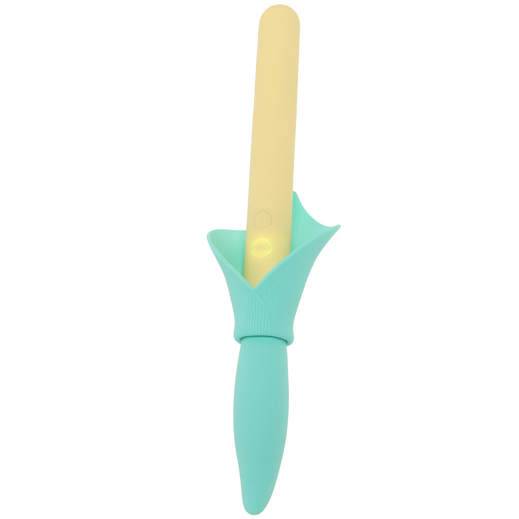 Vala Fiercely Powerful Silicone Flower Vibe in Yellow Vibrators > Clitoral Stimulators - Tophatter Daily Deals
