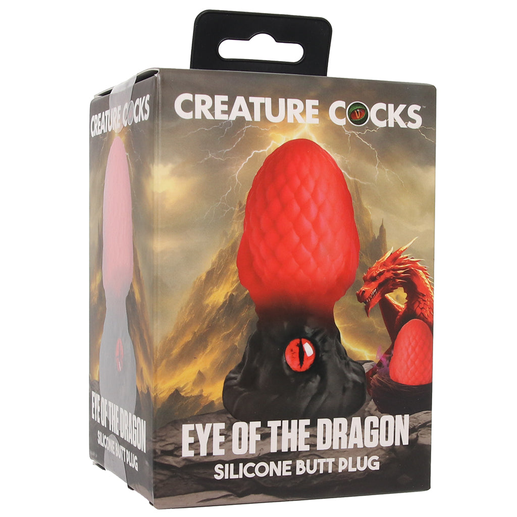 Creature Cocks Eye of the Dragon Silicone Plug in Red - Tophatter's Adult Sex Toys Online Anal Sex Toys > Butt Plugs - Tophatter Daily Deals
