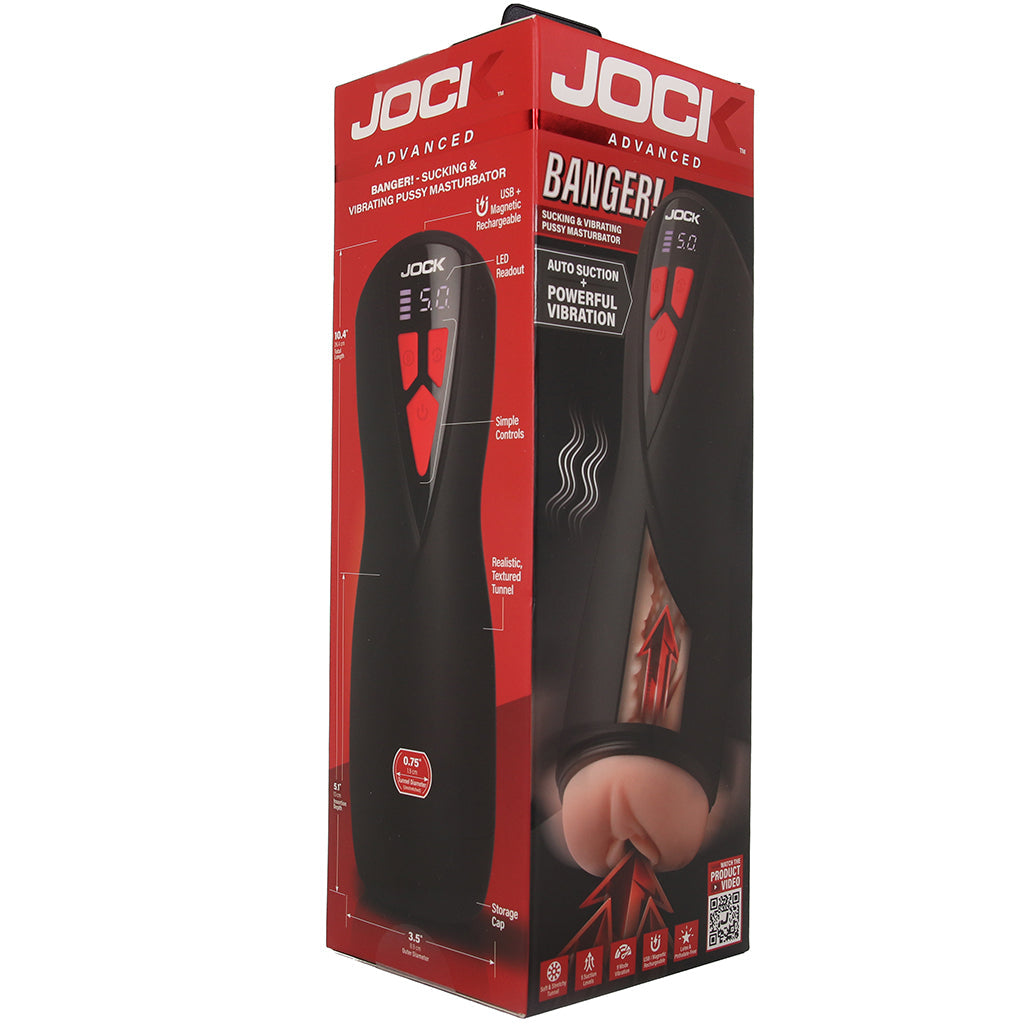 Jock Banger Sucking & Vibrating Pussy Masturbator Male Masturbators > Pocket Strokers - Tophatter Daily Deals