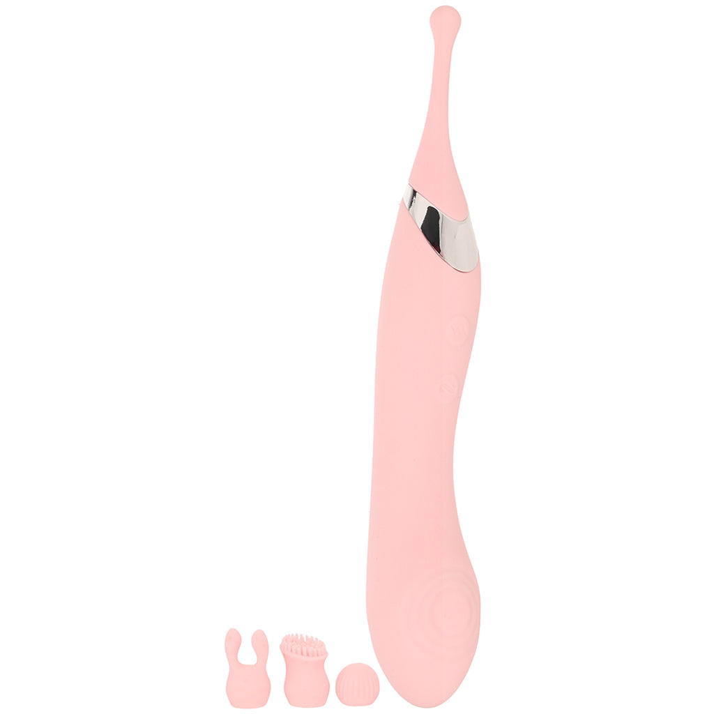 Clit-Tastic Double Sided Teaser with Attachments Vibrators > G-Spot Vibrators - Tophatter Daily Deals