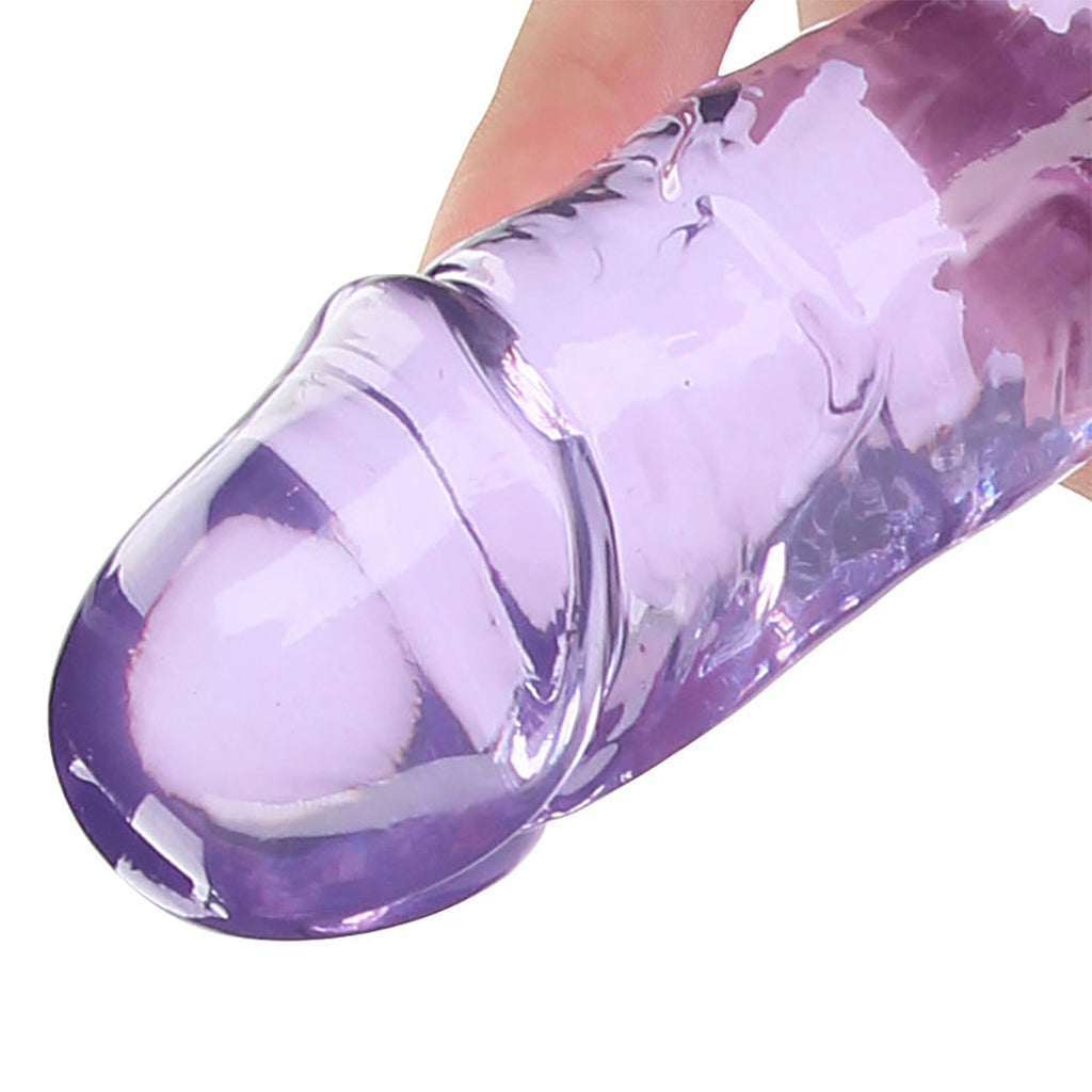 RealRock Crystal Clear Jelly 18 Inch Double Dildo in Purple - Tophatter's Adult Products Dildo Sex Toys > Double Ended Dildos - Tophatter Daily Deals