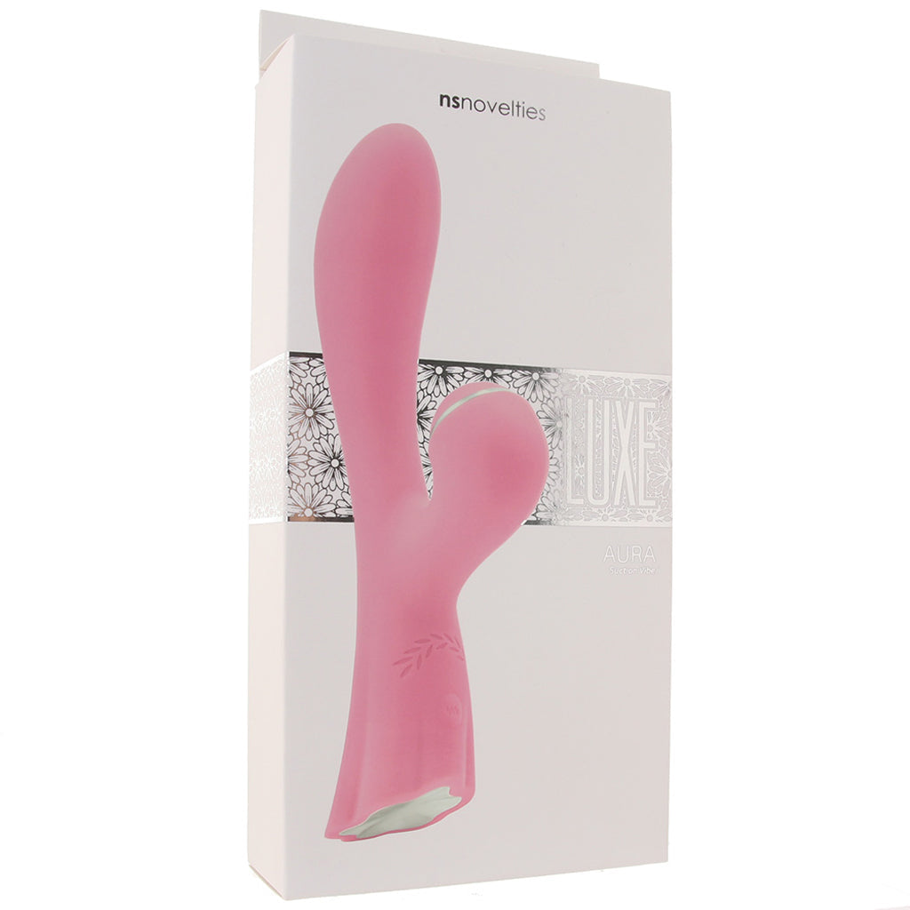 Luxe Aura Suction Vibe in Pink Vibrators > Rabbit Vibrators - Tophatter Daily Deals