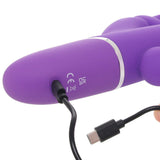 PinkCherry Triple Rabbit Vibe in Purple Vibrators > Rabbit Vibrators - Tophatter Daily Deals