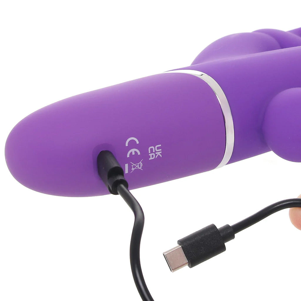 PinkCherry Triple Rabbit Vibe in Purple Vibrators > Rabbit Vibrators - Tophatter Daily Deals