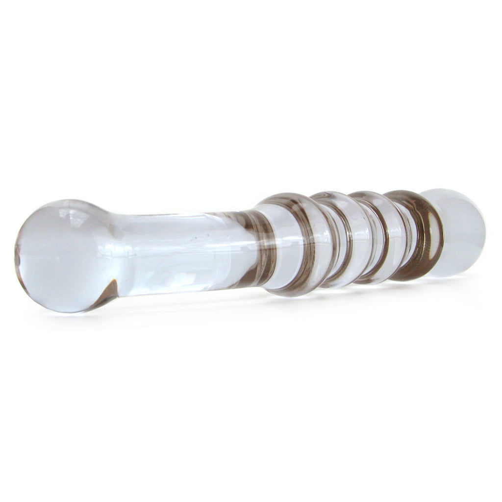 gläs Purple Rain Ribbed Glass Dildo Dildo Sex Toys > Pyrex Glass Dildos - Tophatter Daily Deals