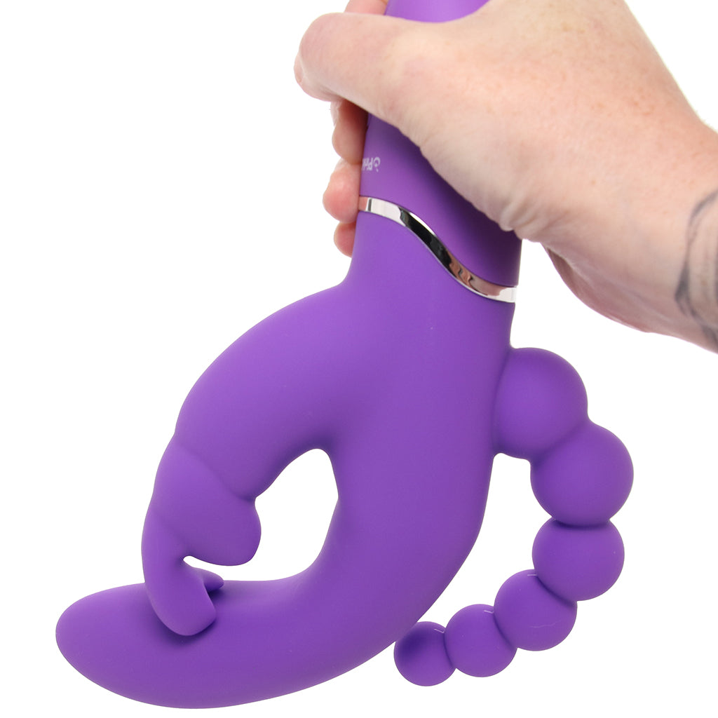 PinkCherry Triple Rabbit Vibe in Purple - Tophatter's Adult Sex Toys Online Vibrators > Rabbit Vibrators - Tophatter Daily Deals