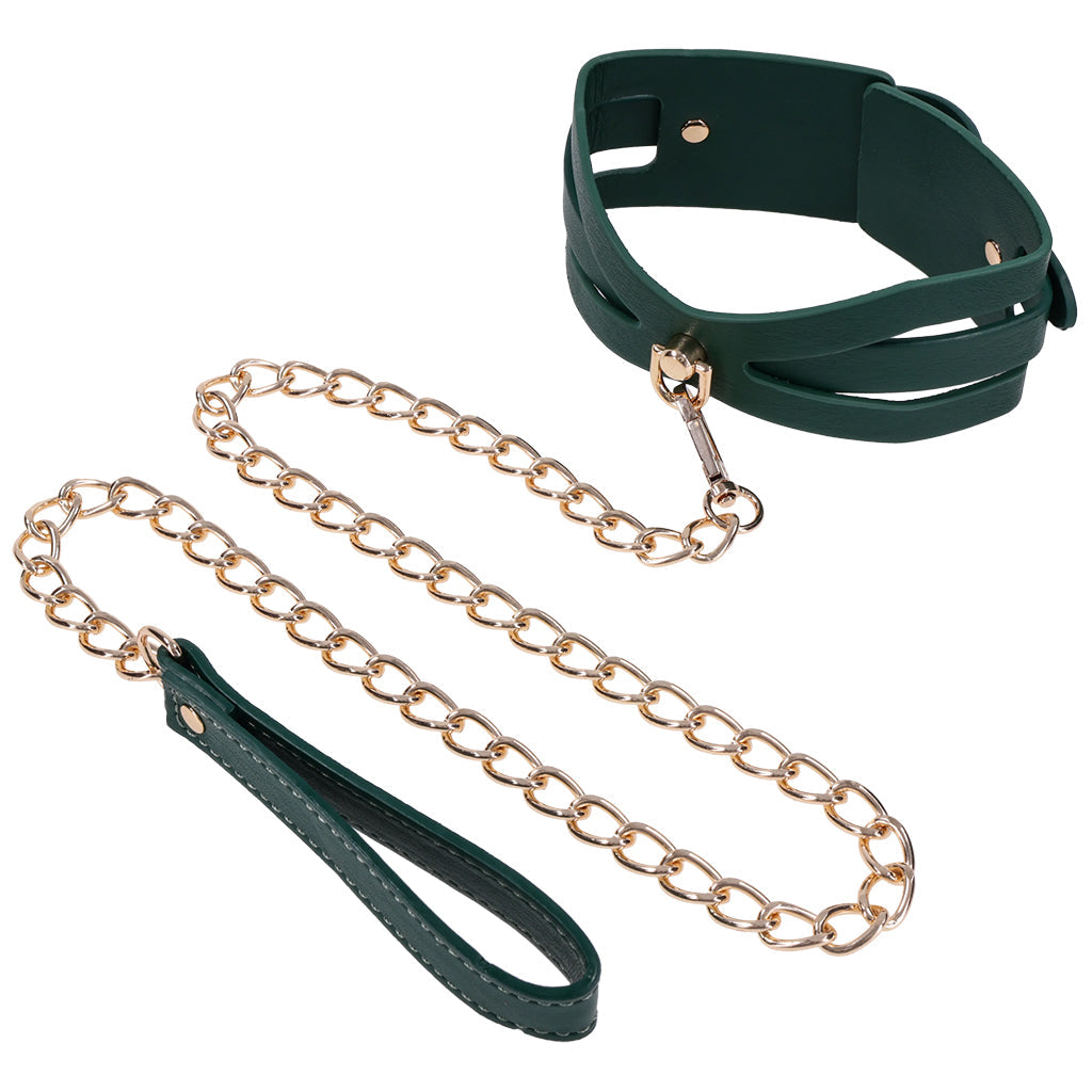 Sex & Mischief Indica Cutout Collar and Leash Bondage and Fetish > Leashes and Collars - Tophatter Daily Deals