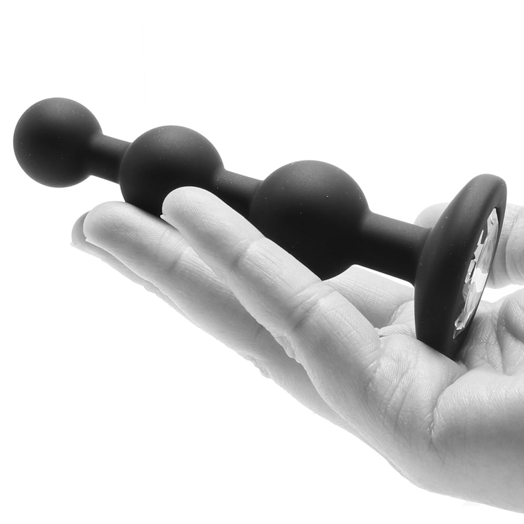 Ouch! Silicone Beaded Diamond Butt Plug - Tophatter's Adult Products Anal Sex Toys > Butt Plugs - Tophatter Daily Deals