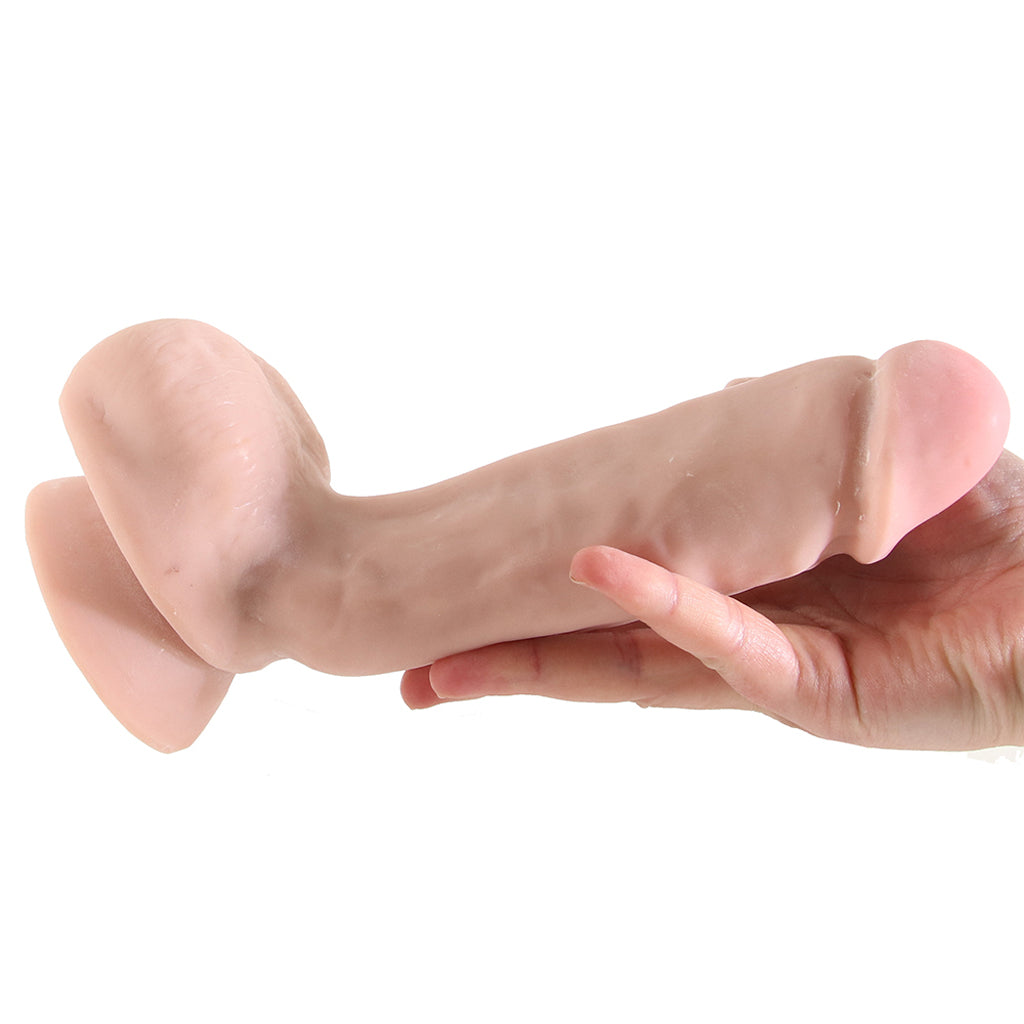 Dr. Skin 8 Inch Thick Poseable Ballsy Dildo in Vanilla - Tophatter's Adult Products Dildo Sex Toys > Realistic Dildos - Tophatter Daily Deals