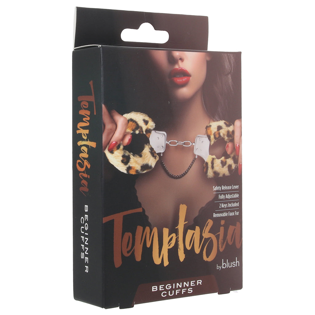 Temptasia Beginner Fuzzy Cuffs in Leopard Bondage and Fetish > Wrist and Ankle Cuffs - Tophatter Daily Deals