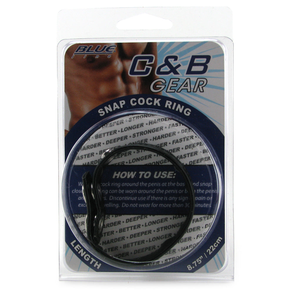 Blue Line Snap Cock Ring in 8.75inch/22cm - Tophatter's Adult Sex Toys Online Cock Rings - Tophatter Daily Deals