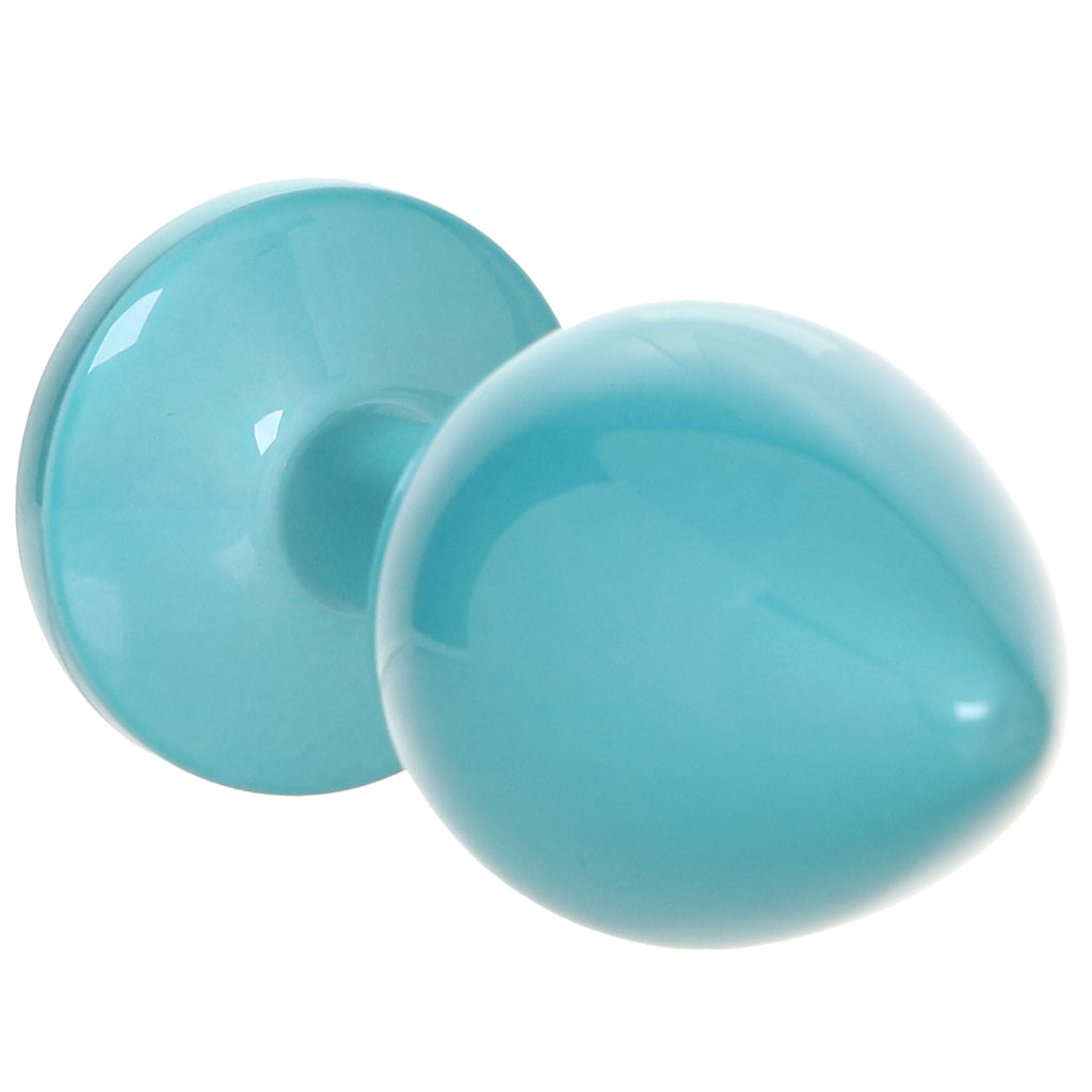 Rear Assets Medium Metal Butt Plug in Teal - Tophatter's Adult Sex Toys Online Anal Sex Toys > Butt Plugs - Tophatter Daily Deals