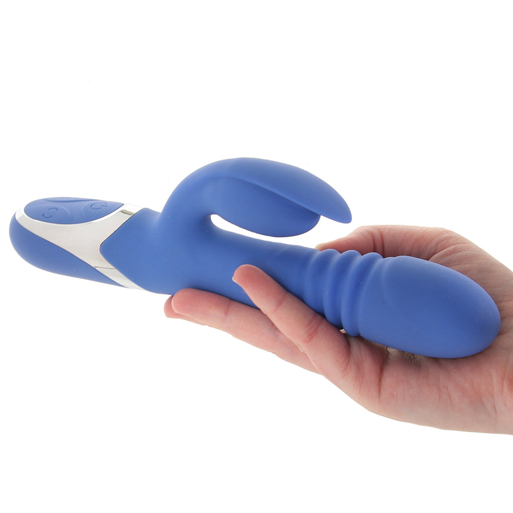 Enchanted Teaser Thrusting Rabbit Vibe in Blue - Tophatter's Vibrator Deals Online Vibrators > Rabbit Vibrators - Tophatter Daily Deals
