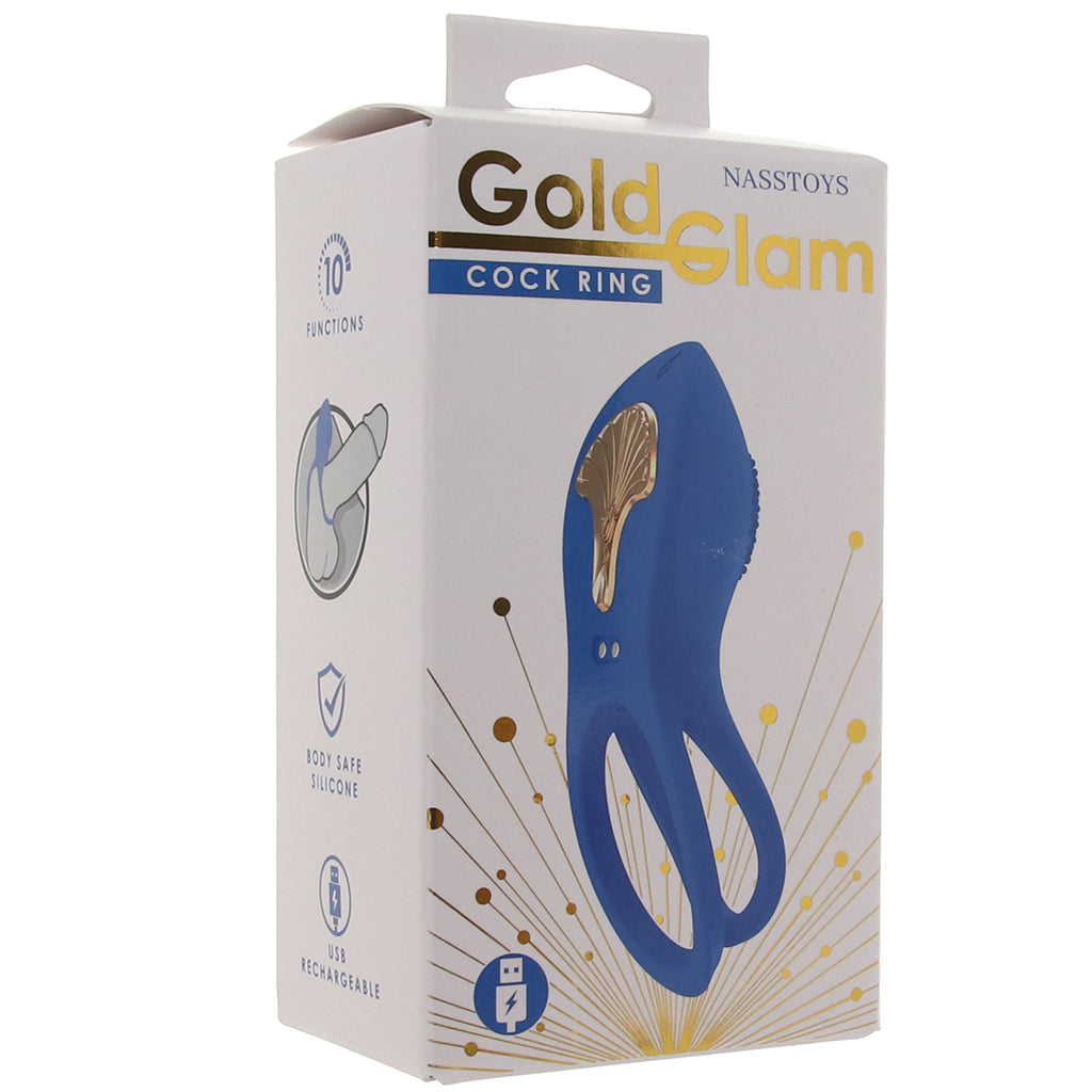 Gold Glam Vibrating Cock Ring Cock Rings - Tophatter Daily Deals