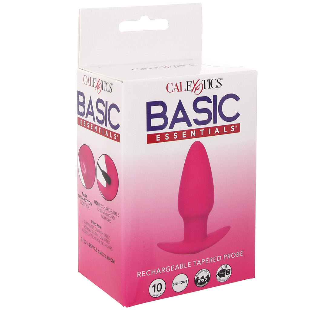 Basic Essentials Vibrating Tapered Plug Anal Sex Toys > Butt Plugs - Tophatter Daily Deals
