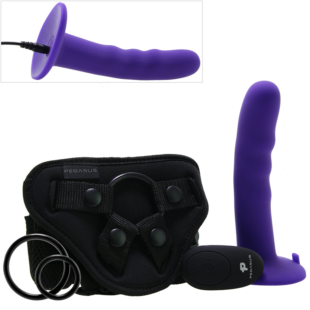 Pegasus Curved Wave 6 Inch Vibrating Pegging Set Vibrators > Strap-On & Wearable - Tophatter Daily Deals