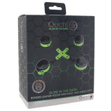Ouch! Glow In The Dark Hand & Ankle Cuffs with Hogtie Bondage and Fetish > Wrist and Ankle Cuffs - Tophatter Daily Deals