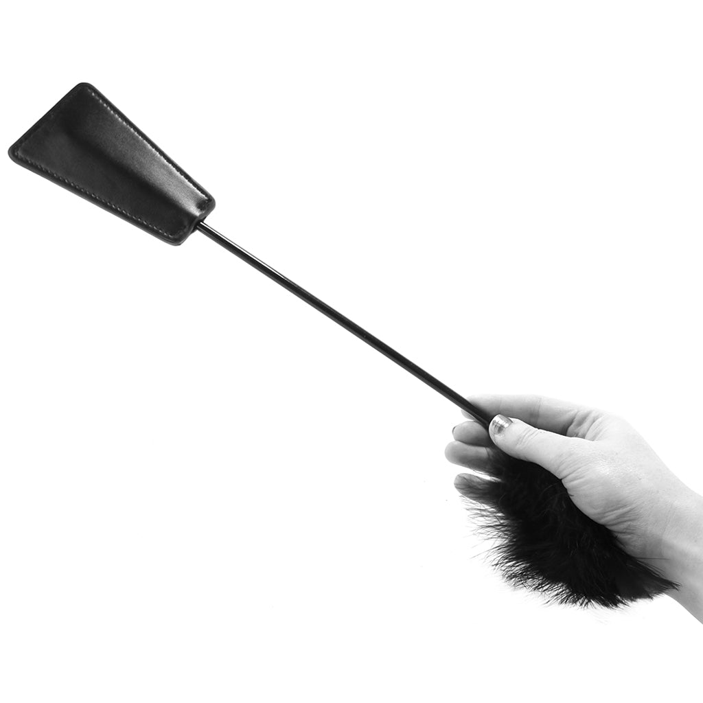 Ouch! Feather Crop in Black - Tophatter's Adult Products Bondage and Fetish > Whips and Crops - Tophatter Daily Deals