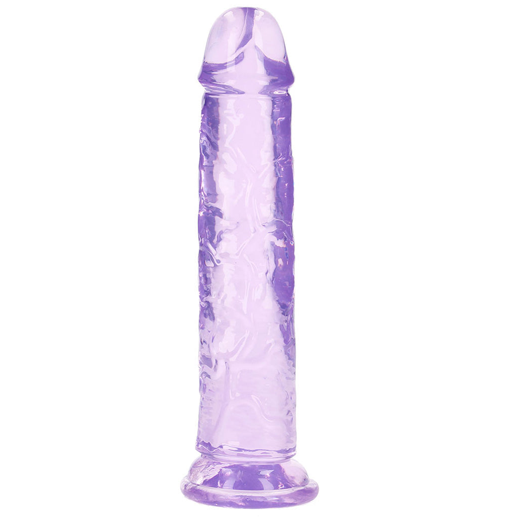 RealRock Crystal Clear Jelly 8 Inch Dildo in Purple - Tophatter's Adult Products Dildo Sex Toys > Realistic Dildos - Tophatter Daily Deals