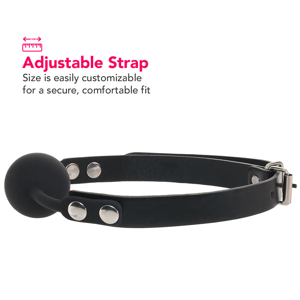 Ouch! Silicone Ball Gag in Black Bondage and Fetish > Ball Gags & Mouth Restraints - Tophatter Daily Deals
