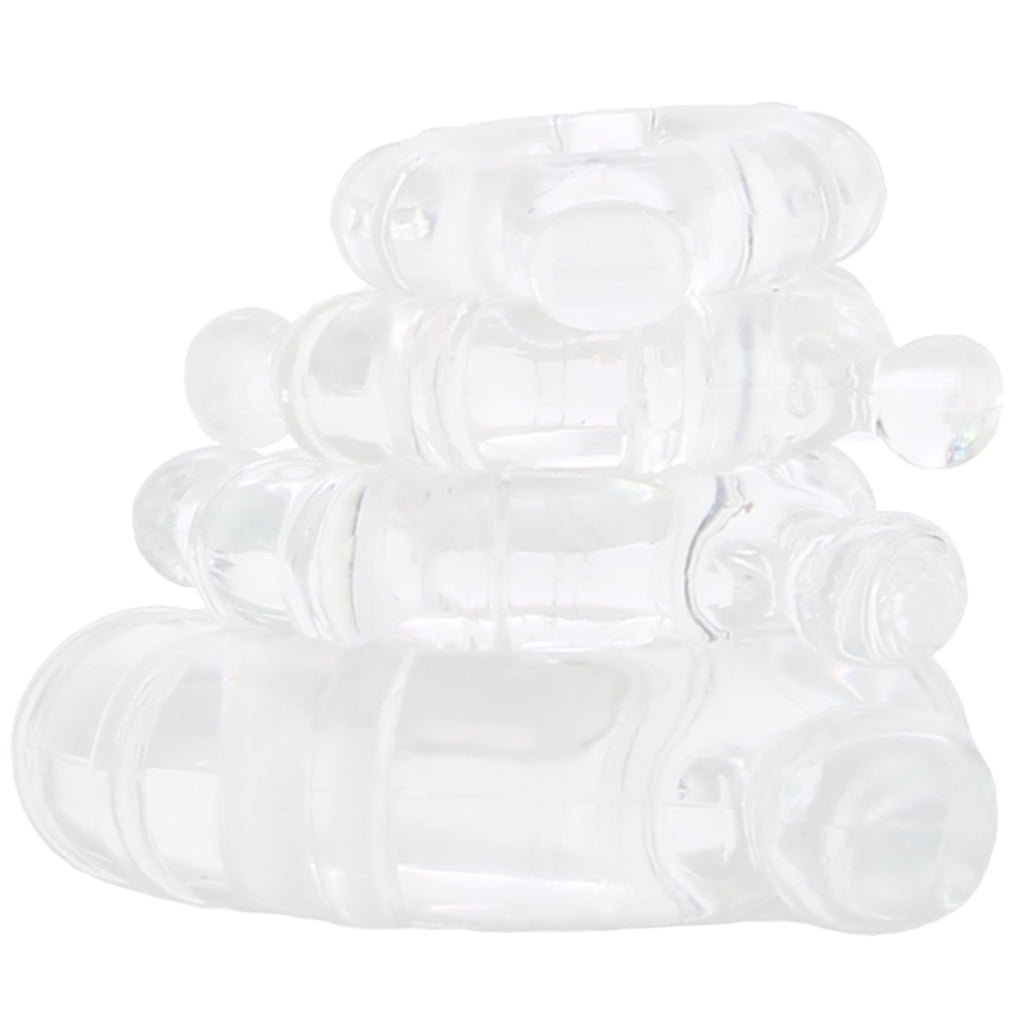 Renegade Vitality Cock Ring 4 Pack in Clear - Tophatter's Adult Products Cock Rings - Tophatter Daily Deals