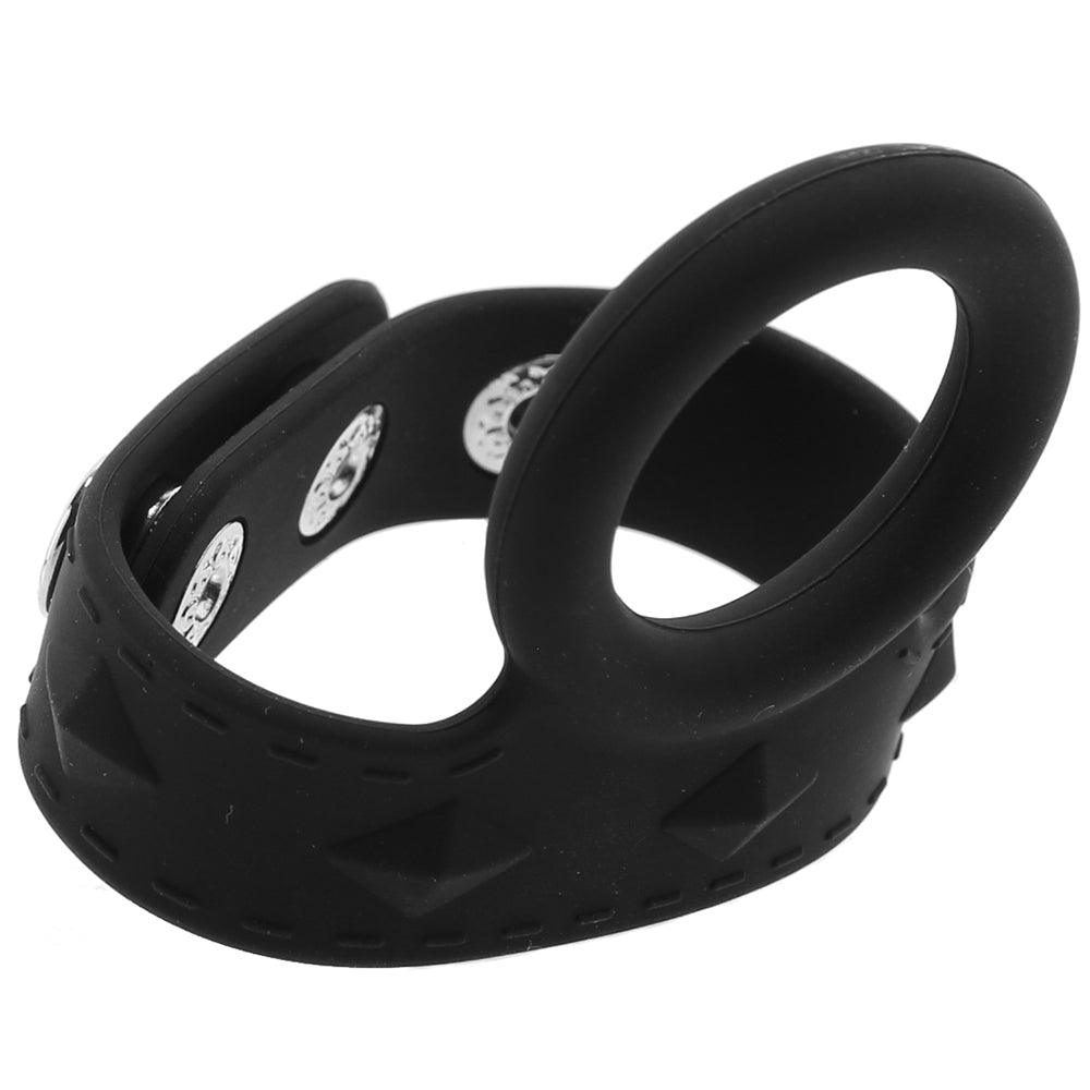 Blue Line Silicone Duo Snap Cock & Ball Ring Cock Rings - Tophatter Daily Deals