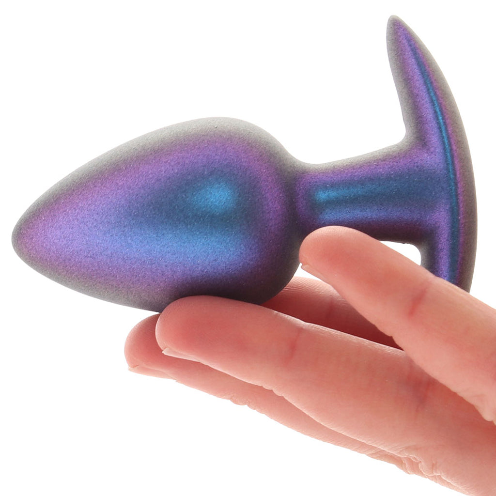 Ouch! Smooth Silicone 3.1 Inch Butt Plug in Metallic Blue Anal Sex Toys > Butt Plugs - Tophatter Daily Deals